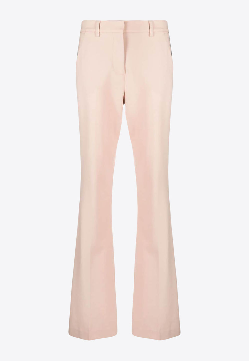 P.A.R.O.S.H Liliuxy Side-Stripe Flared Tailored Pants Beige D230414LILIUXY23_063