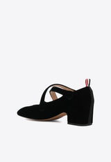 Thom Browne 40 Crisscross Velvet Pumps Black FFH271A03883_001