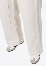 P.A.R.O.S.H Le Pockets Wide-Leg Pants White D232256CABAREX23W_002