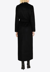 P.A.R.O.S.H Zip-Up Wool Long Coat Black D431568LEAK23_013