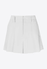 P.A.R.O.S.H Pleated Wool-Blend Mini Skirt White D630417LILIUXY23_002