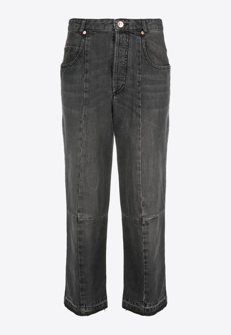 Isabel Marant Basic Straight-Leg Jeans Black PA0206FAA4H13I_02FK