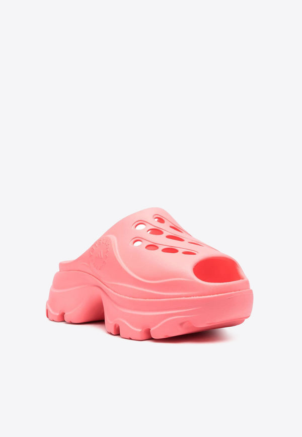 Adidas By Stella McCartney Logo Embossed Perforated Clogs  Pink IE2436_pink