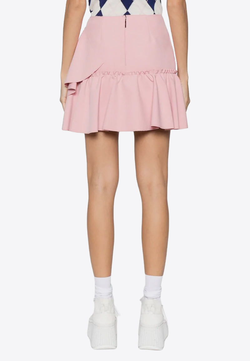 MSGM High-Waist Ruffled Mini Skirt Pink 3541MDD02237612_12