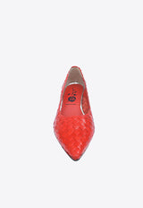 La Rose Carol 50 Woven Pumps Red 97340P0CAROL_MANDARINA