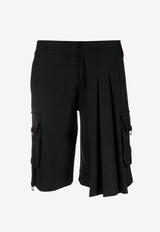 Off-White Pleated Cargo Shorts Black OWCS002F23FAB001_1000