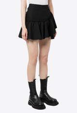 MSGM High-Waist Ruffled Mini Skirt Black 3541MDD02237612_99