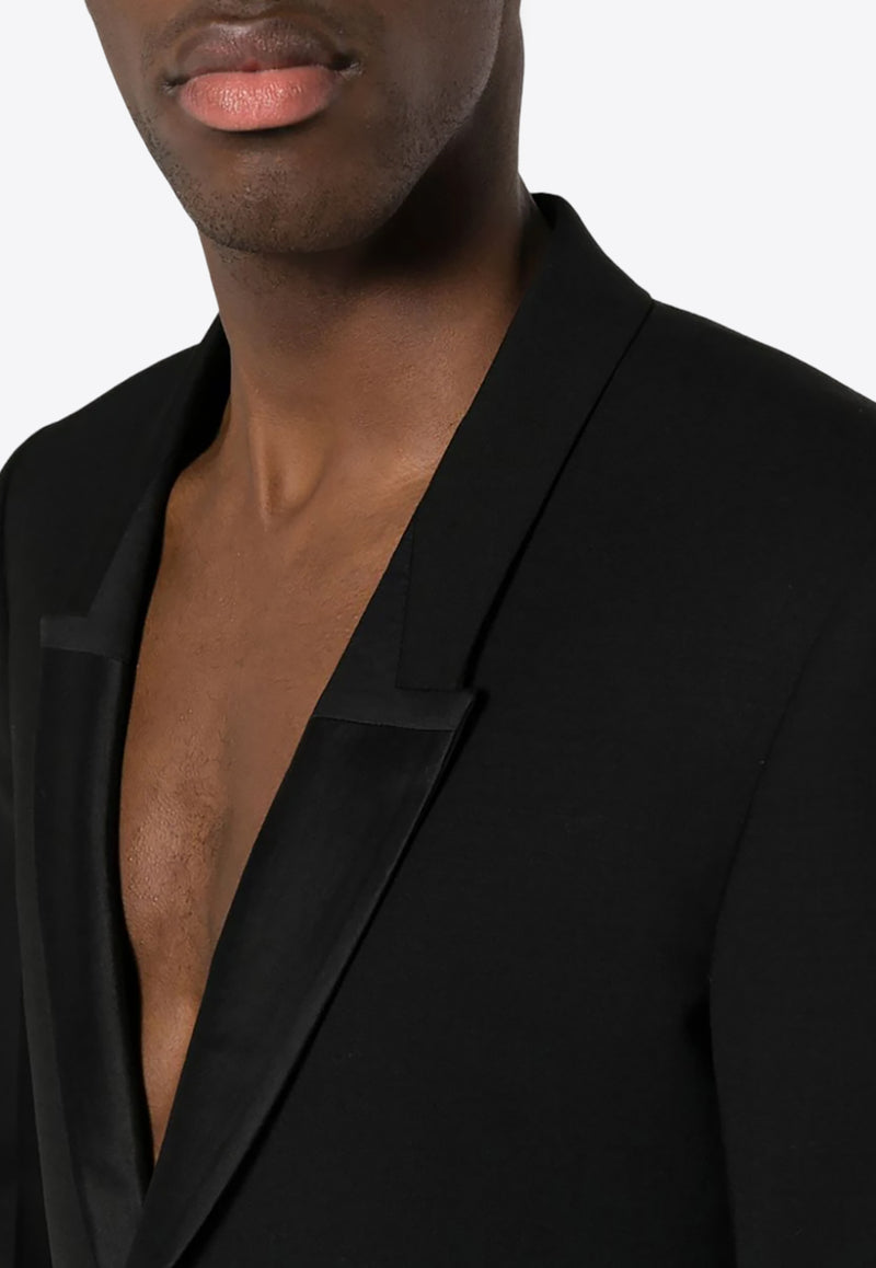 Rick Owens Single-Breasted Wool-Blend Blazer Black RU02C7733ZLSC_09