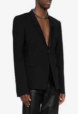 Rick Owens Single-Breasted Wool-Blend Blazer Black RU02C7733ZLSC_09