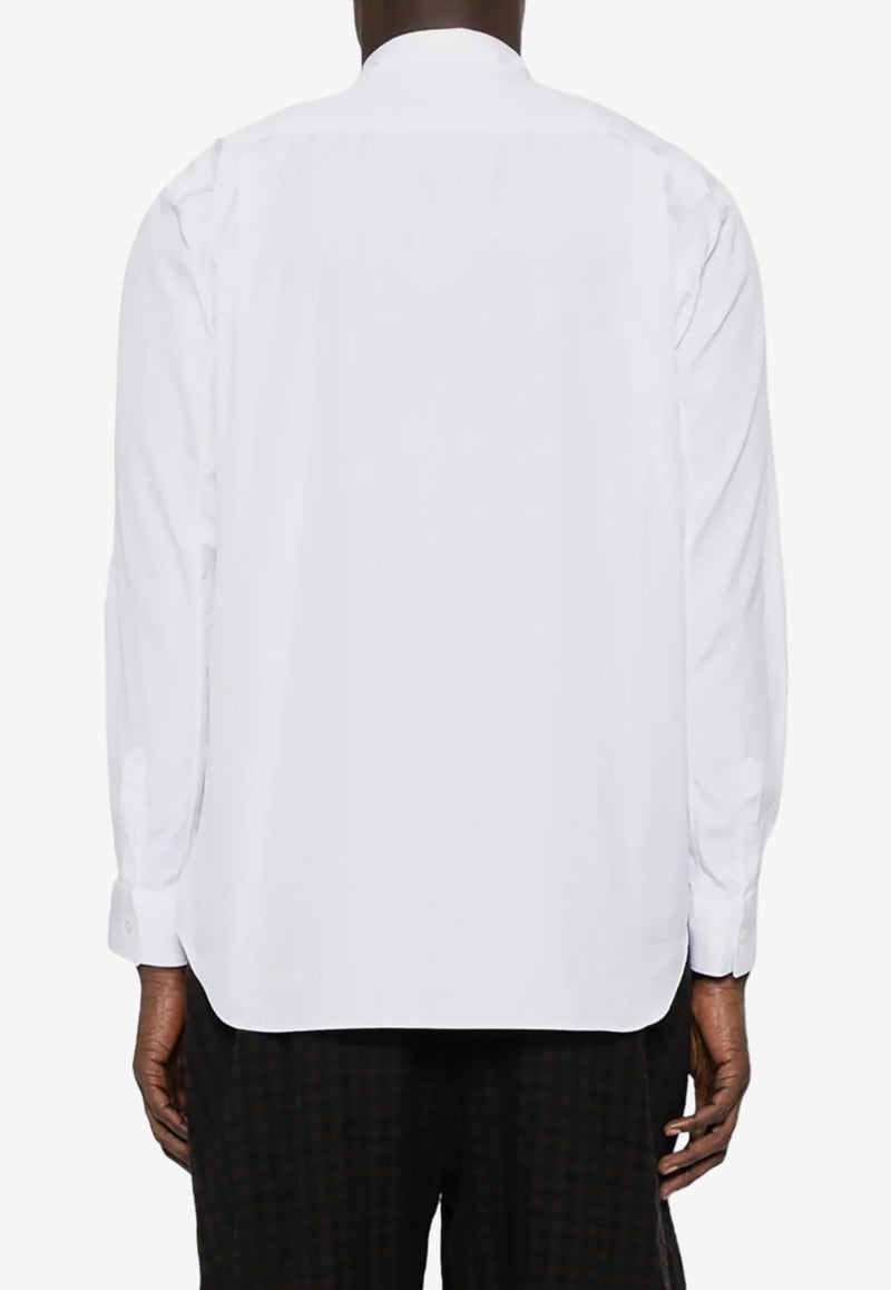 Comme Des Garçons X Lacoste Logo Patch Long-Sleeved Shirt White FLB001W23_1