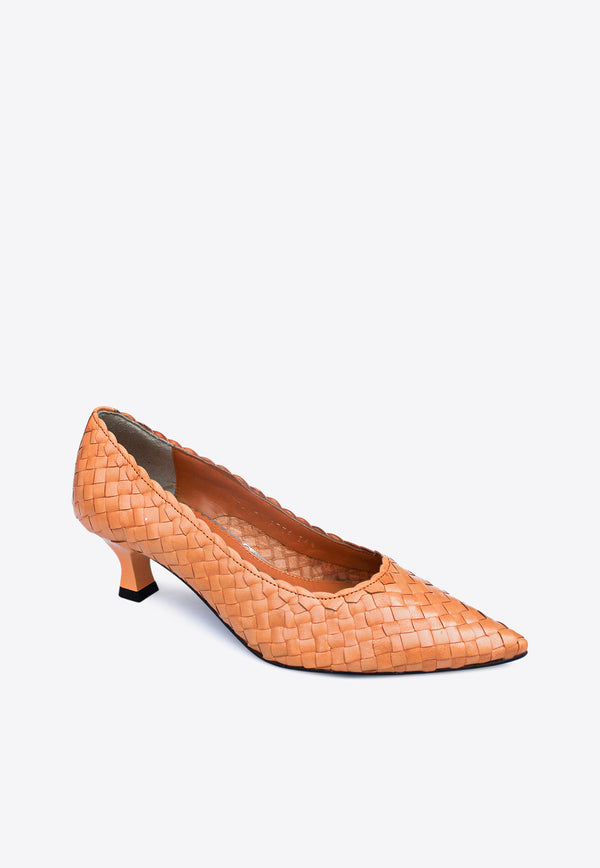 La Rose Carol 50 Woven Pumps Orange 97340P0CAROL_MANGO