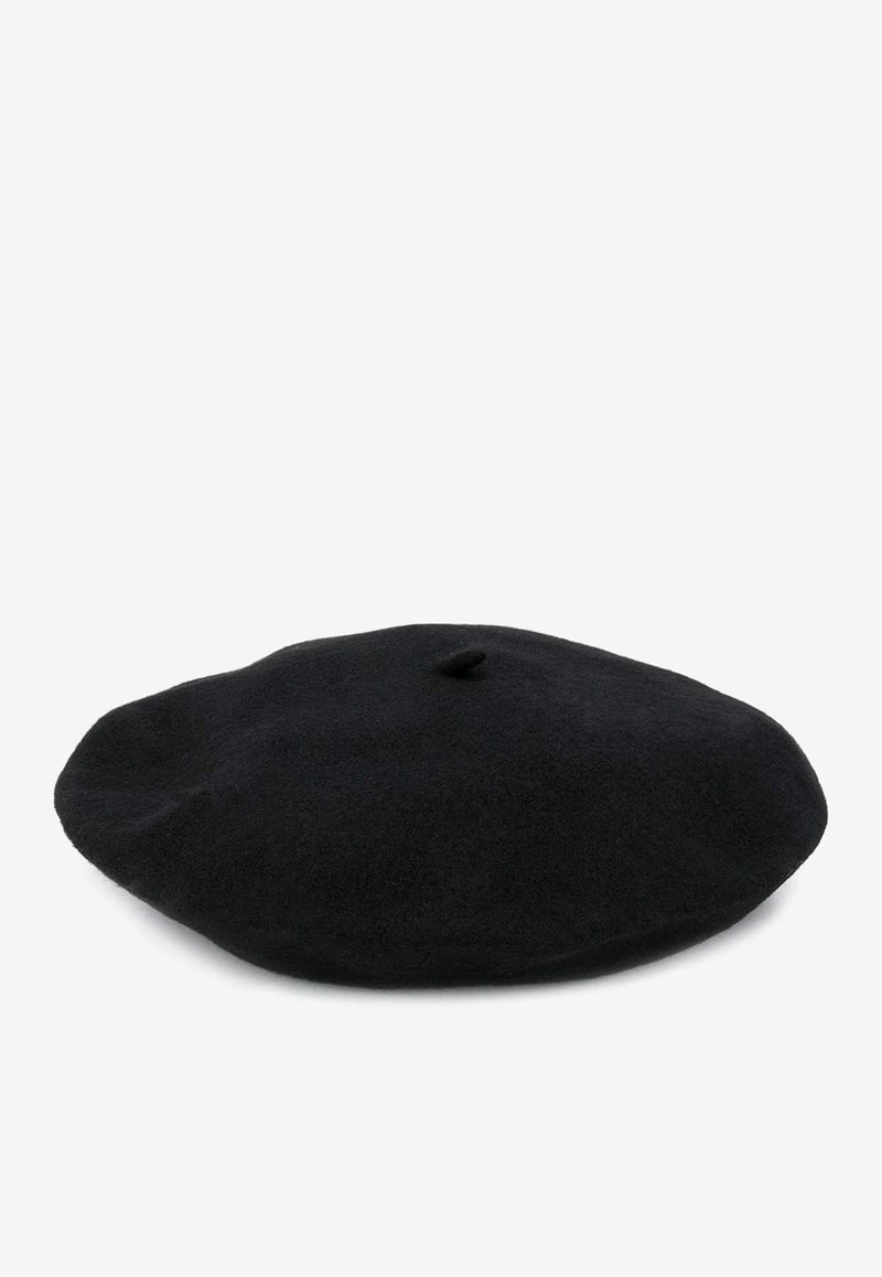 Celine Robert Knitted Wool Beret Black KOPPA00N000000TU