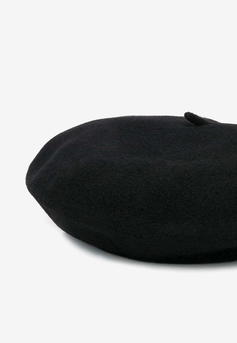 Celine Robert Knitted Wool Beret Black KOPPA00N000000TU