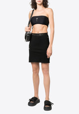 Rick Owens X Champion Elasticated Logo-Waistband Skirt Black CW02C6670CHJEG_09