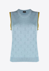 Paul Smith Pointelle Knit Top Blue W2R339NL31111_44