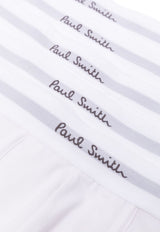 Paul Smith Logo Print Boxers - Set of 5 White M1A914MR5PK_01