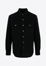 Rick Owens Cashmere Shirt Jacket Black RU02C7729DD_09