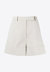 Thom Browne Grosgrain Stripe Knee-Length Shorts White FTC436UF0175_113