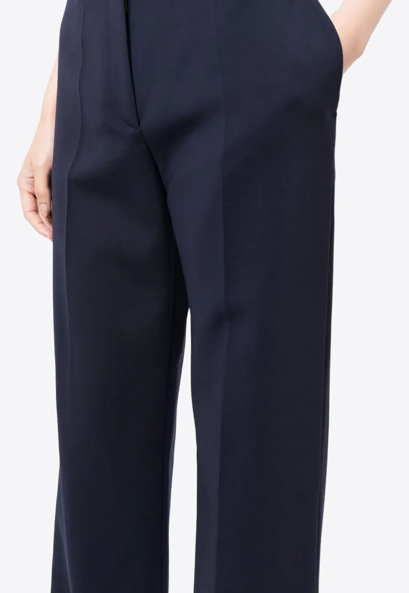 Off-White Wide-Leg Wool-Blend Pants Blue OWCO008F23FAB001_4747