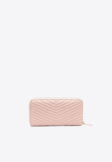 PINKO Ryder Quilted Leather Zip-Around Wallet Blush 100250A0GK_O81Q