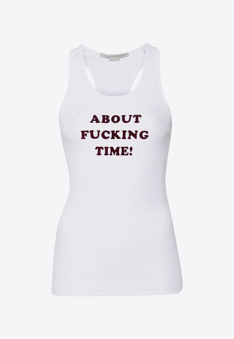 Stella McCartney Slogan Print Tank Top White 6J03413SPZ42_9228