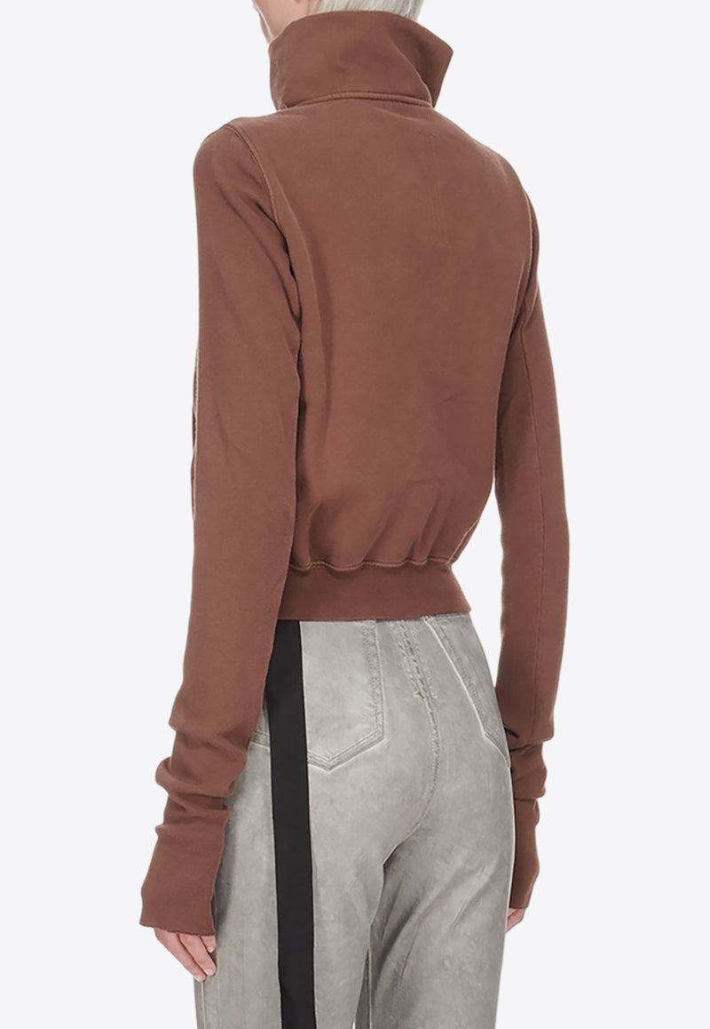 Rick Owens DRKSHDW Mountain Zipped Sweatshirt  Brown DS02D2239F_83