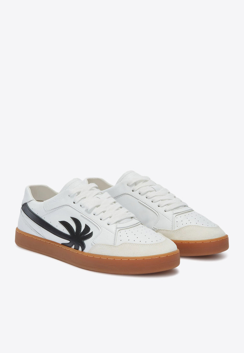 Palm Angels New Palm 1 Leather Sneakers White PMIA099F24LEA001_0110