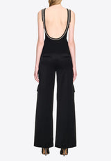 Off-White Pearl Embellished Ribbed Tank Top Black OWAD258F24JER001_1001