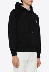 AMI PARIS Logo Hooded Sweatshirt Black USW224747_001