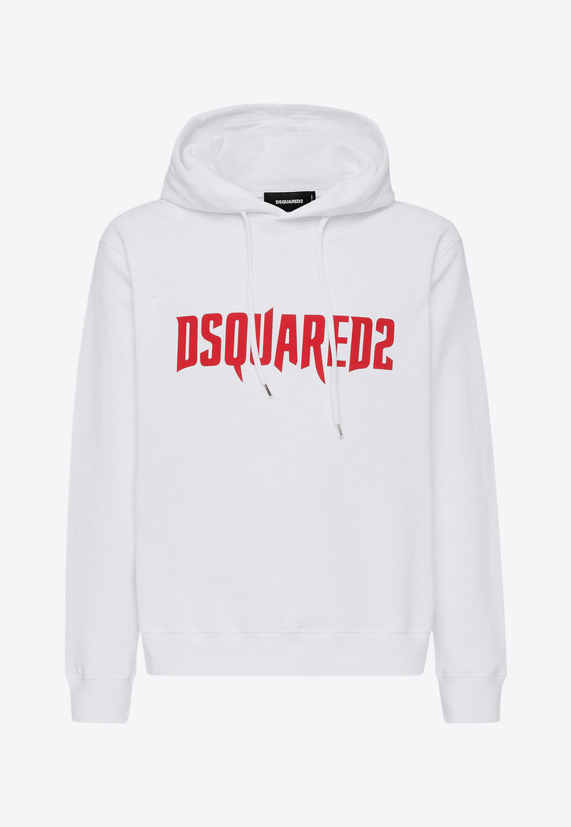 Dsquared2 Horror Logo Hooded Sweatshirt White S74GU0815S25516_100