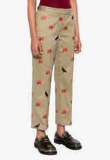 Thom Browne Raven and Roses Chino Pants Camel FTC496EE1135_275