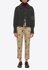 Thom Browne Raven and Roses Chino Pants Camel FTC496EE1135_275