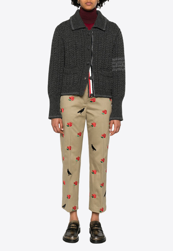 Thom Browne Raven and Roses Chino Pants Camel FTC496EE1135_275