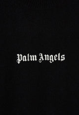 Palm Angels Logo Embroidered Crewneck Sweater Black PMHE054C99KNI001_1003