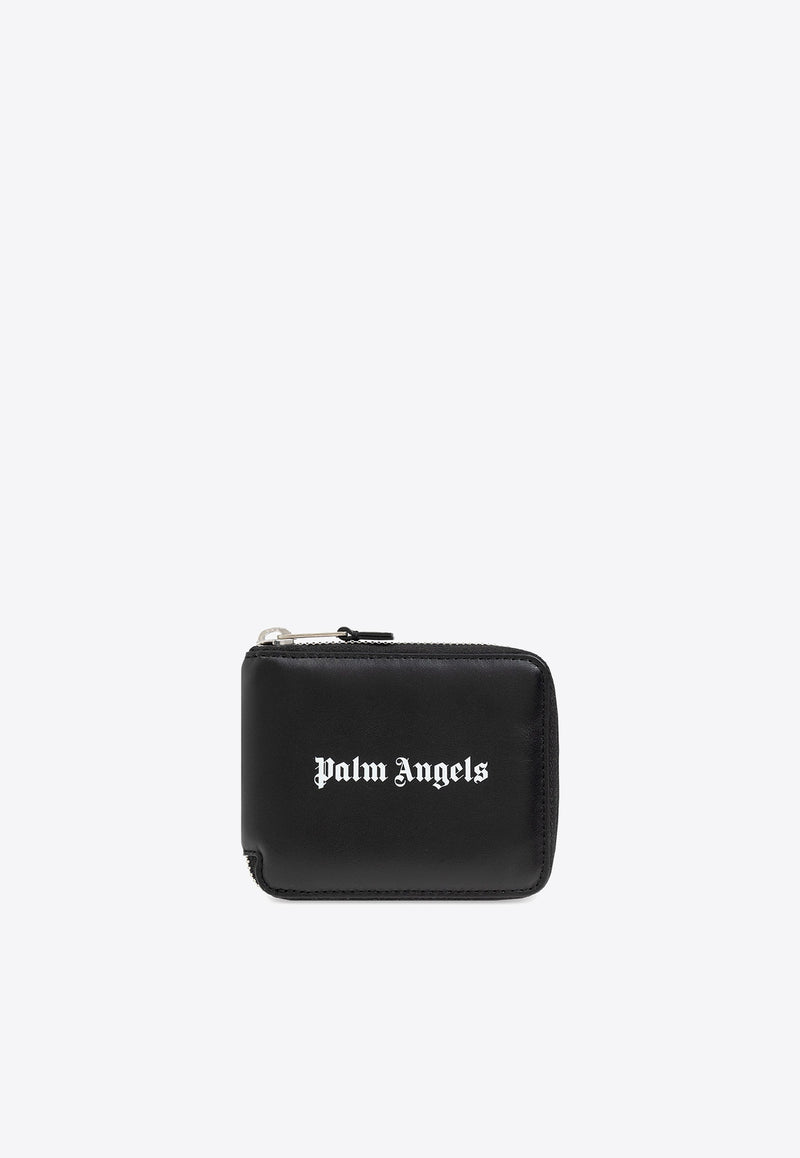 Palm Angels Classic Logo Zipped Wallet Black PMNC025F24LEA001_1001