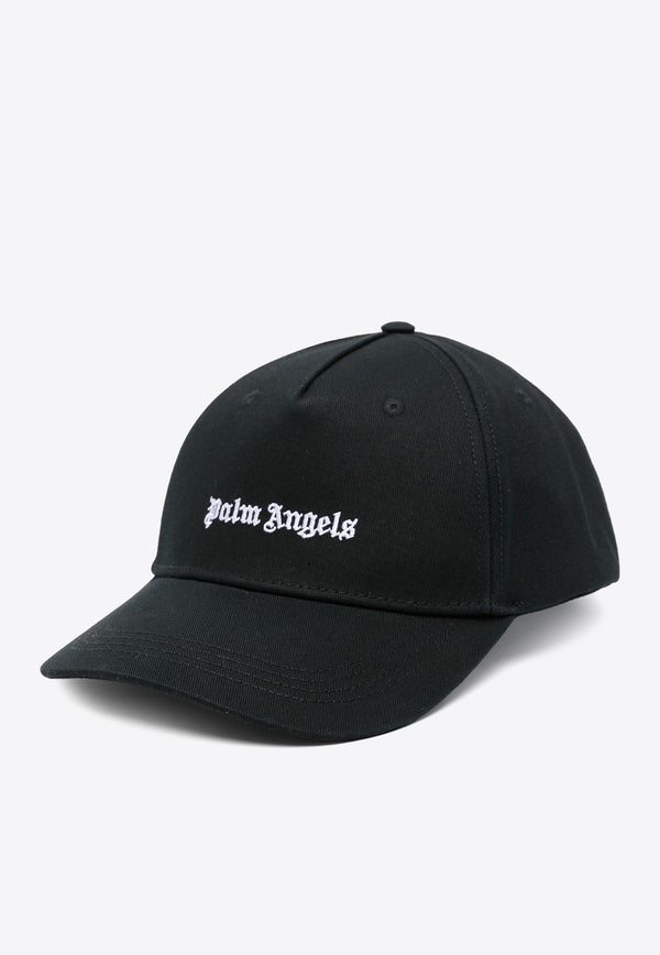 Palm Angels Logo Embroidered Baseball Cap Black PMLB094C99FAB001_1003