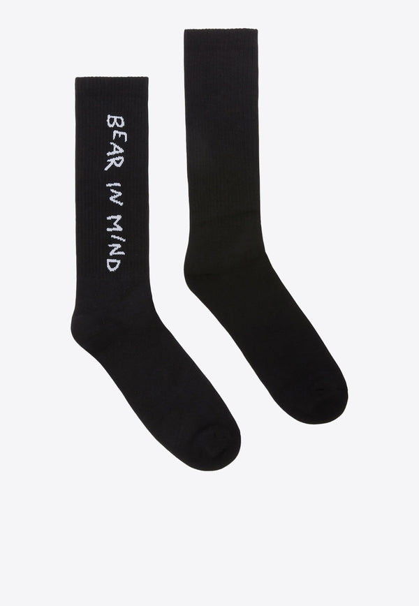 Palm Angels Bear In Mind Socks Black PMRA001F24FAB009_1001