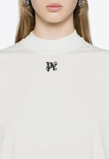 Palm Angels Wings Pencil Crewneck T-shirt Off-white PWAA017F24JER004_0310