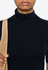 P.A.R.O.S.H Leila Turtleneck Wool Knit Top Blue D512928LEILA24_012