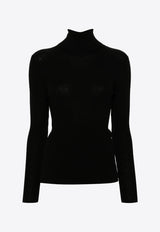 P.A.R.O.S.H Leila Turtleneck Wool Knit Sweater  Black D512659LEILA24_013