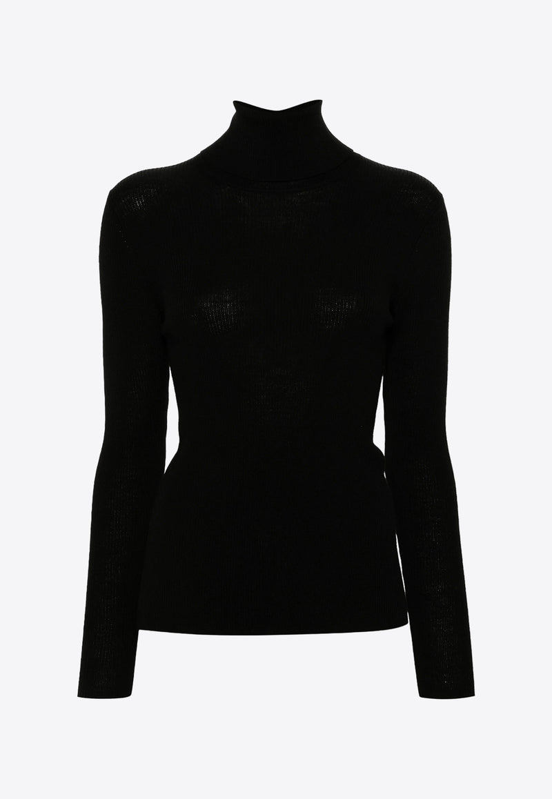 P.A.R.O.S.H Leila Turtleneck Wool Knit Sweater  Black D512659LEILA24_013