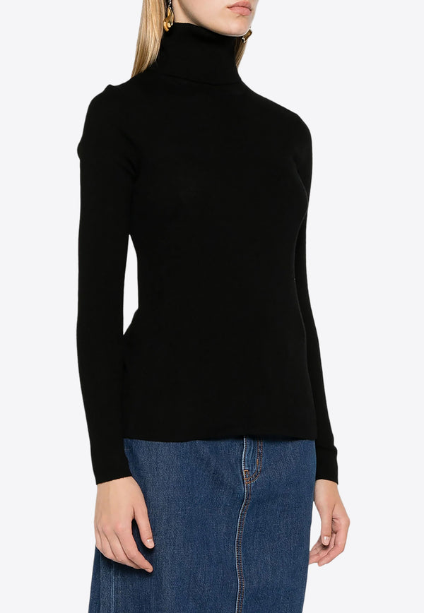 P.A.R.O.S.H Leila Turtleneck Wool Knit Sweater  Black D512659LEILA24_013