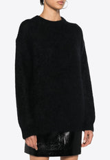 P.A.R.O.S.H Lula Knitted Sweater in Mohair Blend Black D510402LULA_013