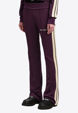 Palm Angels Logo Embroidered Track Pants  Purple PWCJ019F24FAB001_2903