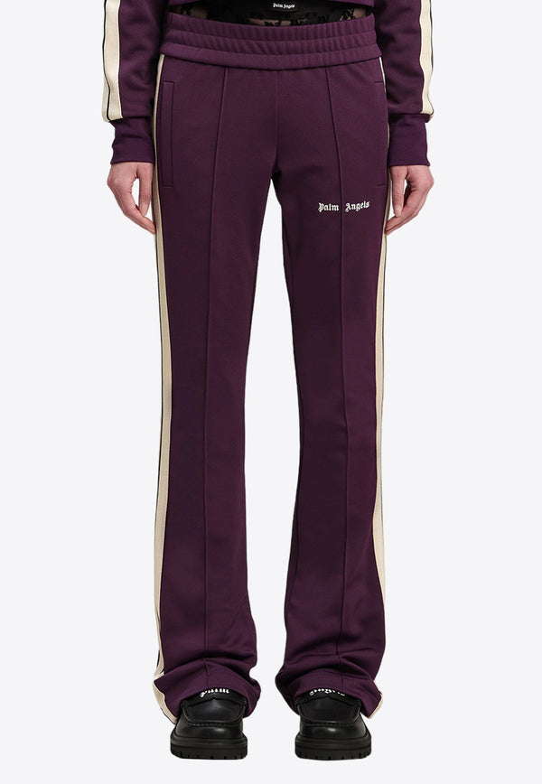 Palm Angels Logo Embroidered Track Pants  Purple PWCJ019F24FAB001_2903