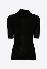 P.A.R.O.S.H Leila Turtleneck Wool Knit Top Black D512928LEILA24_013