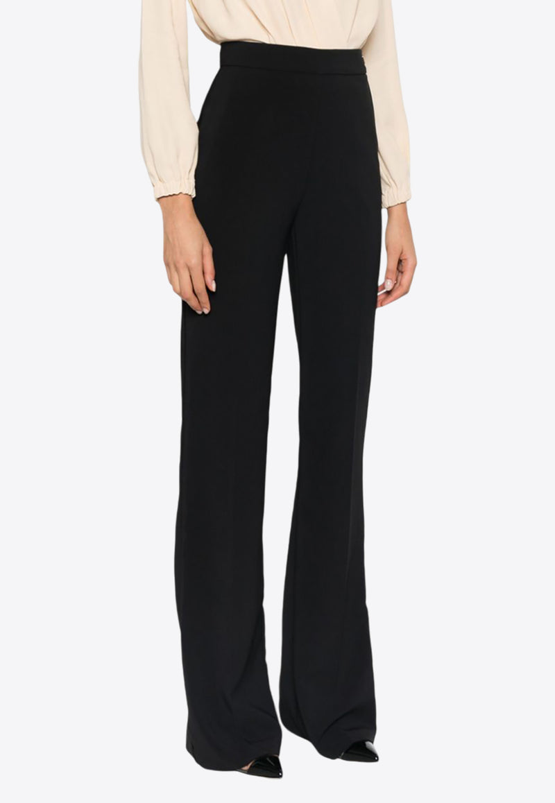 Elisabetta Franchi Logo Rivet Tailored Flared Pants Black PA03046E2_110