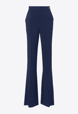 Elisabetta Franchi Logo Rivet Tailored Pants Navy PA03046E2_B75