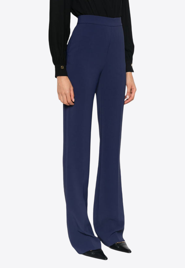 Elisabetta Franchi Logo Rivet Tailored Pants Navy PA03046E2_B75