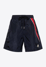 Moncler Logo Patch Tricolor Swim Shorts Blue J20912C0000653326_778